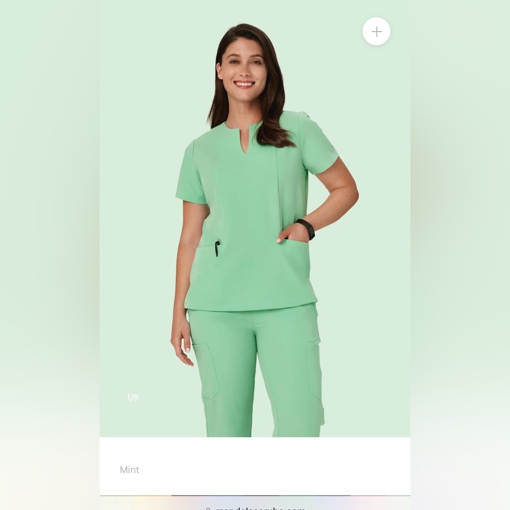 Brand new. Never worn. Mandala scrubs. Mint green